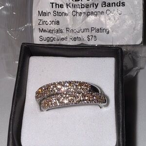 Kimberly Bands Champagne Zirconia Ring